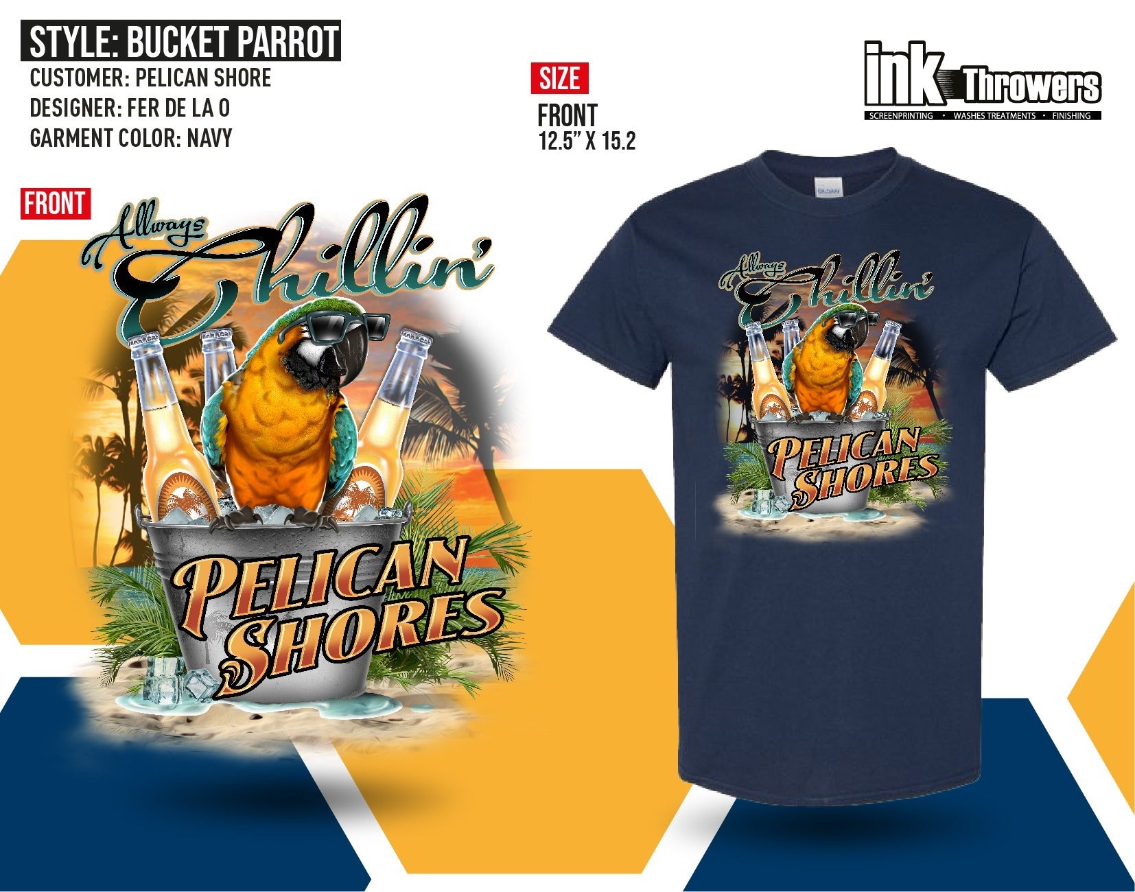 Pelican Shores 02 - Bucket Parrot Shirt